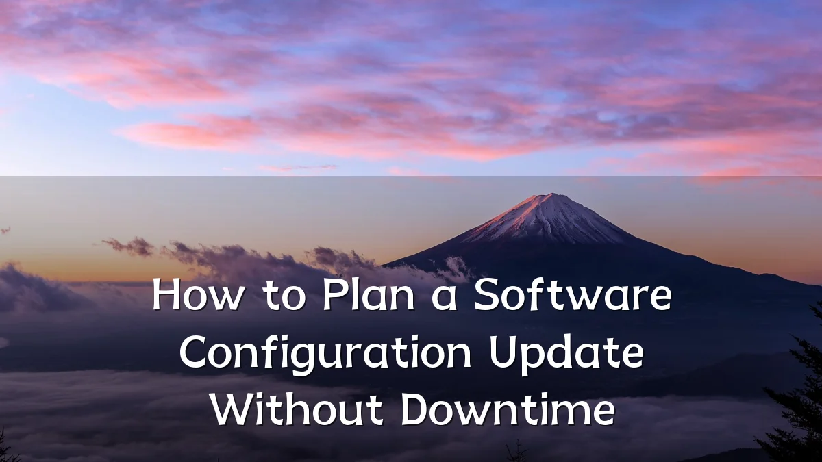 How to Plan a Software Configuration Update Without Downtime